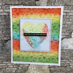 Woodware Clear Singles Bubble Heart 4 in x 6 in Stamp-10