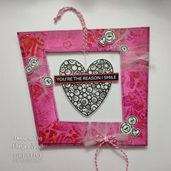 Woodware Clear Singles Bubble Heart 4 in x 6 in Stamp-9
