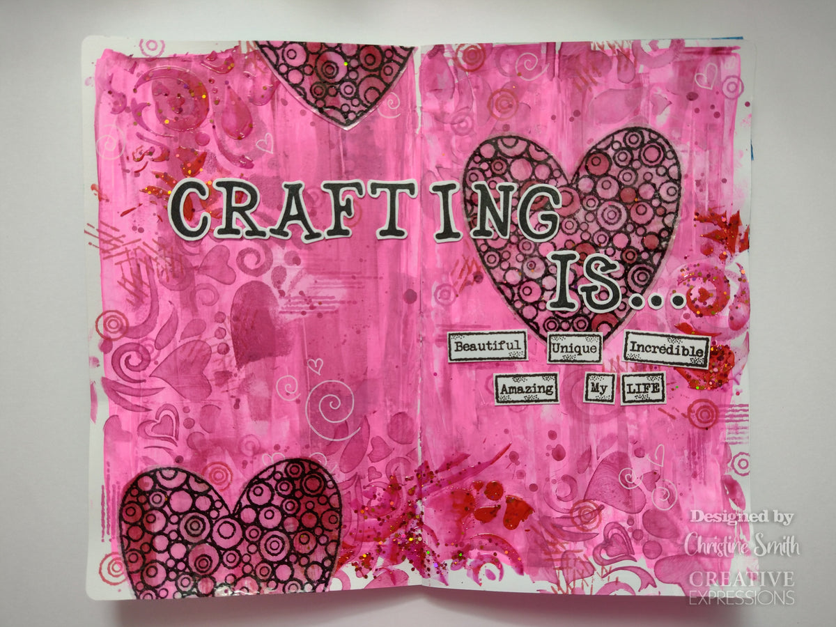 Woodware Clear Singles Love Tape Words 4 in x 6 in Stamp-7