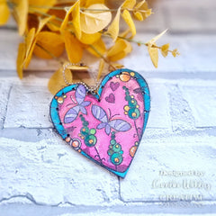 Woodware Clear Singles Butterfly Heart 4 in x 6 in Stamp-4
