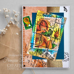 Woodware Clear Singles Postal Rose 4 in x 6 in Stamp Set-12