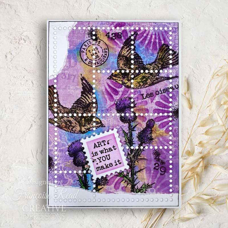 Woodware Clear Singles Flying Birds 4 in x 6 in Stamp Set-17