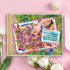 Woodware Clear Singles Hollyhocks 4 in x 6 in Stamp Set-16