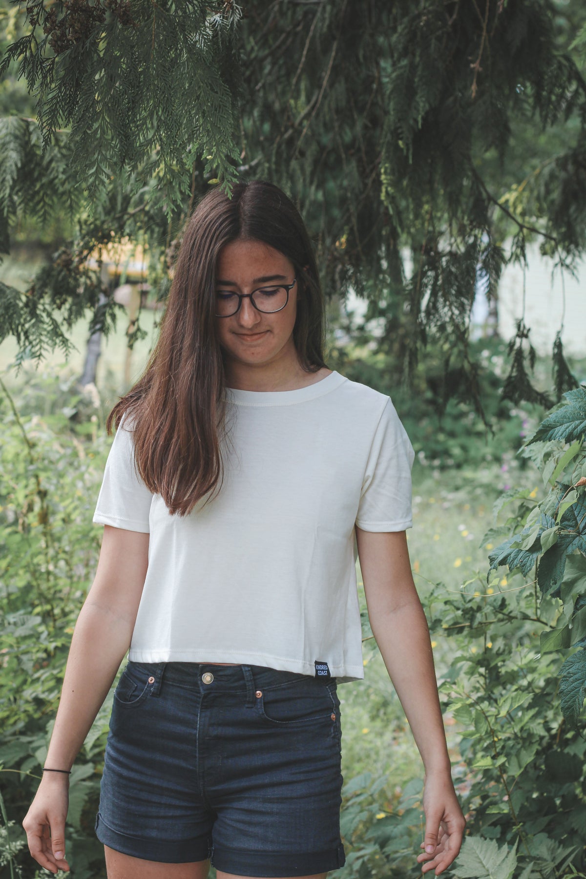 Women's Crop Tee - Blank Apparel - Natural-1