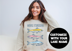 Gone Fishing Personalized Sweatshirt | Summer Apparel | Custom Apparel-1