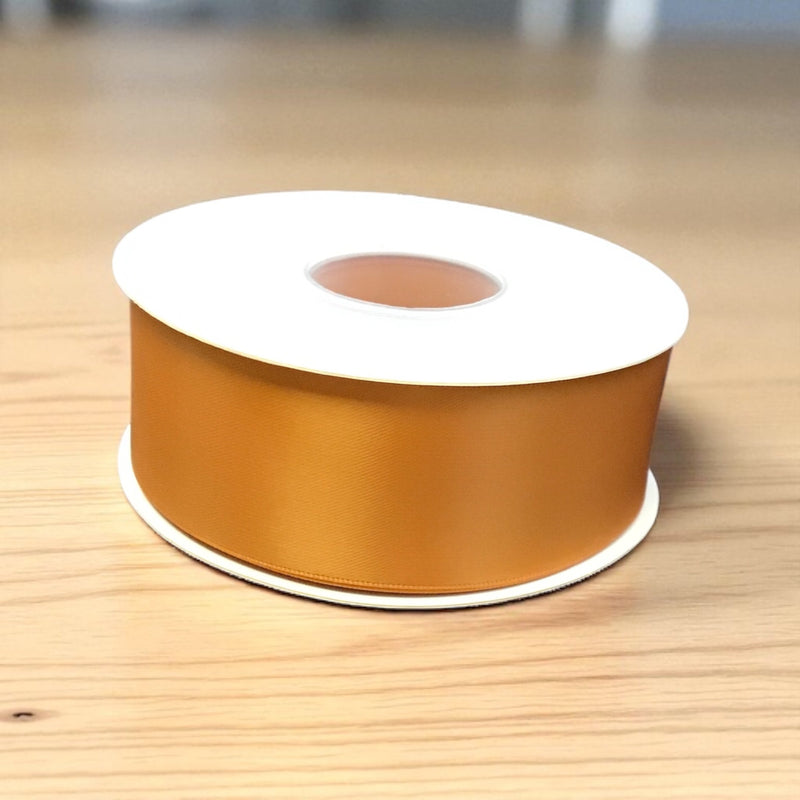 Satin Ribbon Double Face Orange #743 -3.8 cm Wide-1
