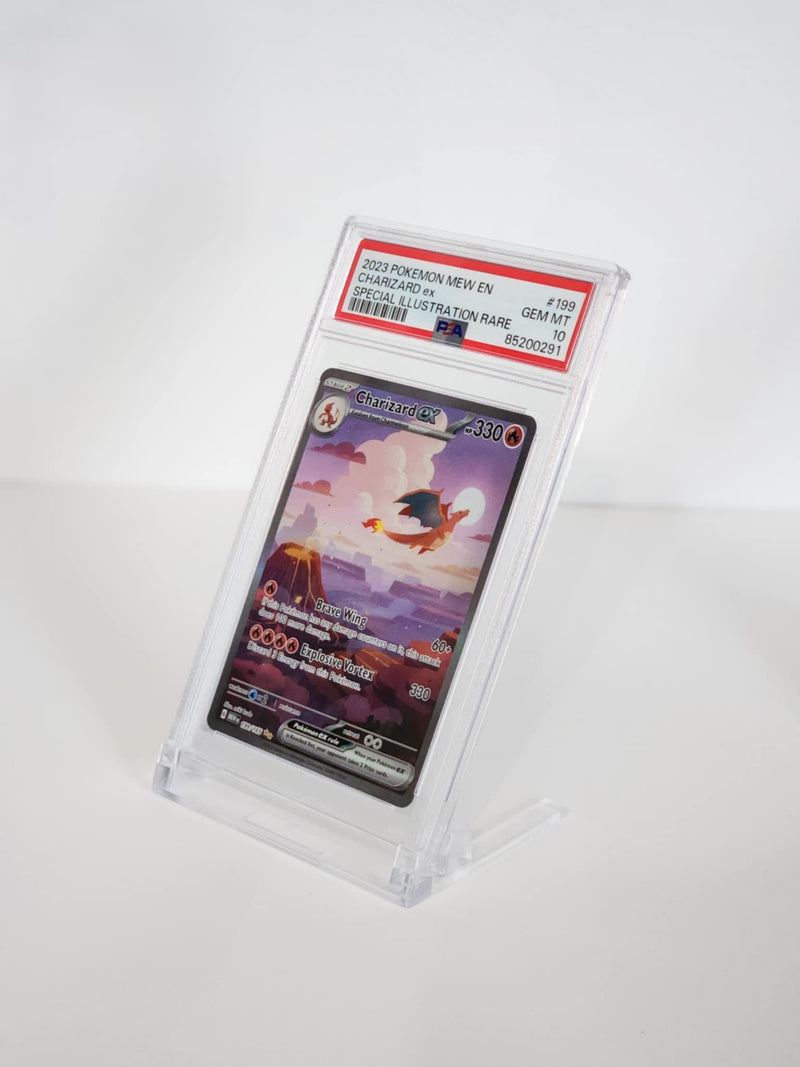 Transparent PSA & CGC Graded Card Slab Display Stand - 5-Pack Clear Holder for Graded Cards 5 PACK-3