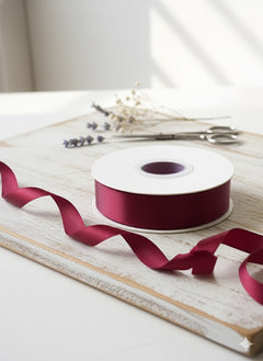 30 Meter Double Maroon #789 Ribbon Roll-2