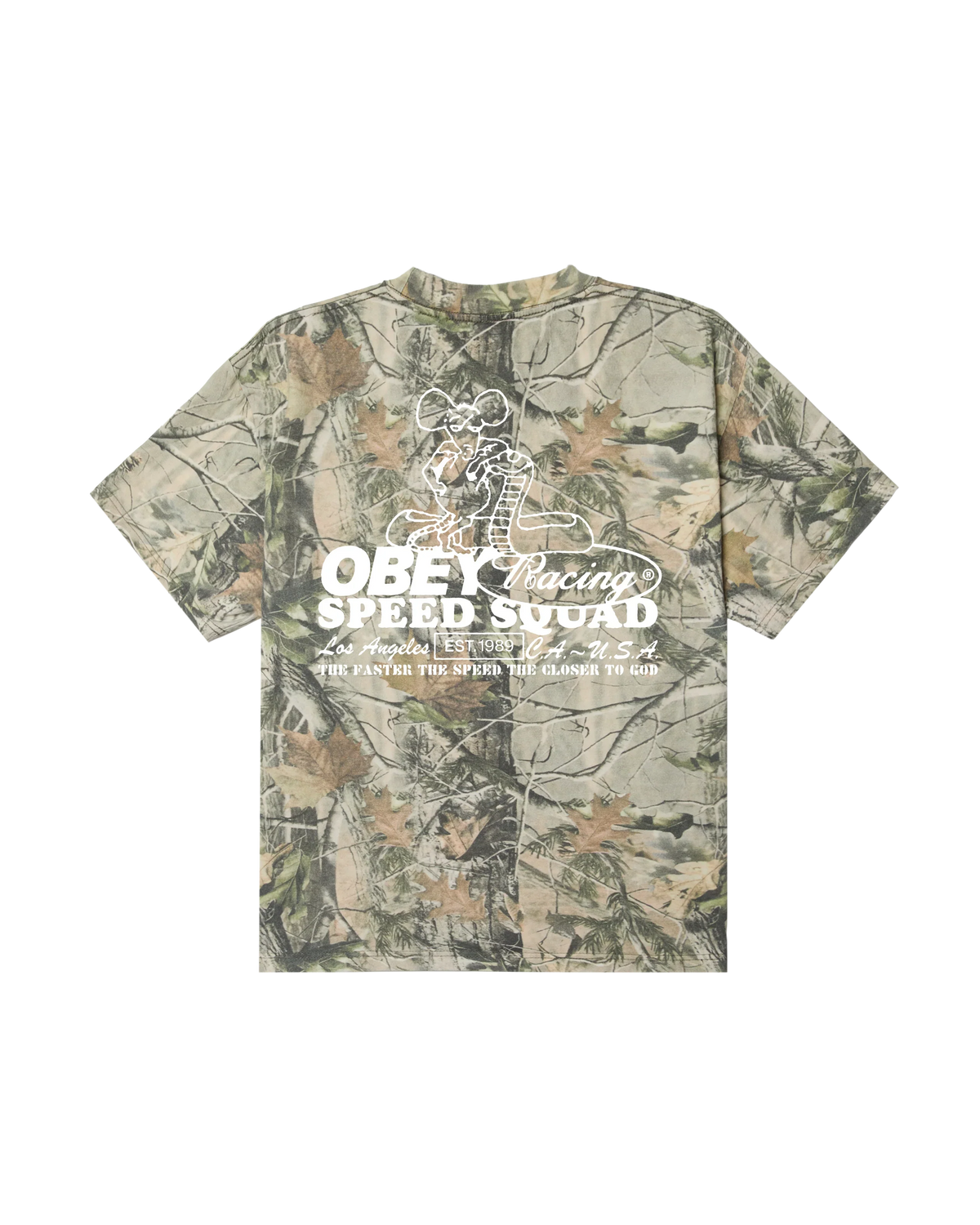 Obey 'Speed Squad' Heavyweight Tee - Leaf Camo-2