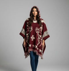 Horses HandMade Wool Poncho-8