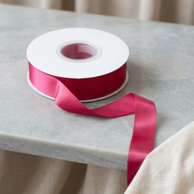 30 Meter Double Face Hot Pink #198 Ribbon Roll-1