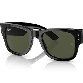 Ray-Ban 'Mega Wayfarer' Sunglasses - Black / Green-1