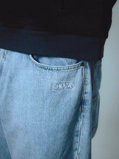 Jacker 'Classic' Denim Baggy Pants - Light Blue-5