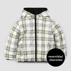 Reversible Jacket | Winter Moss Plaid Print on Black | Miles the Label-1