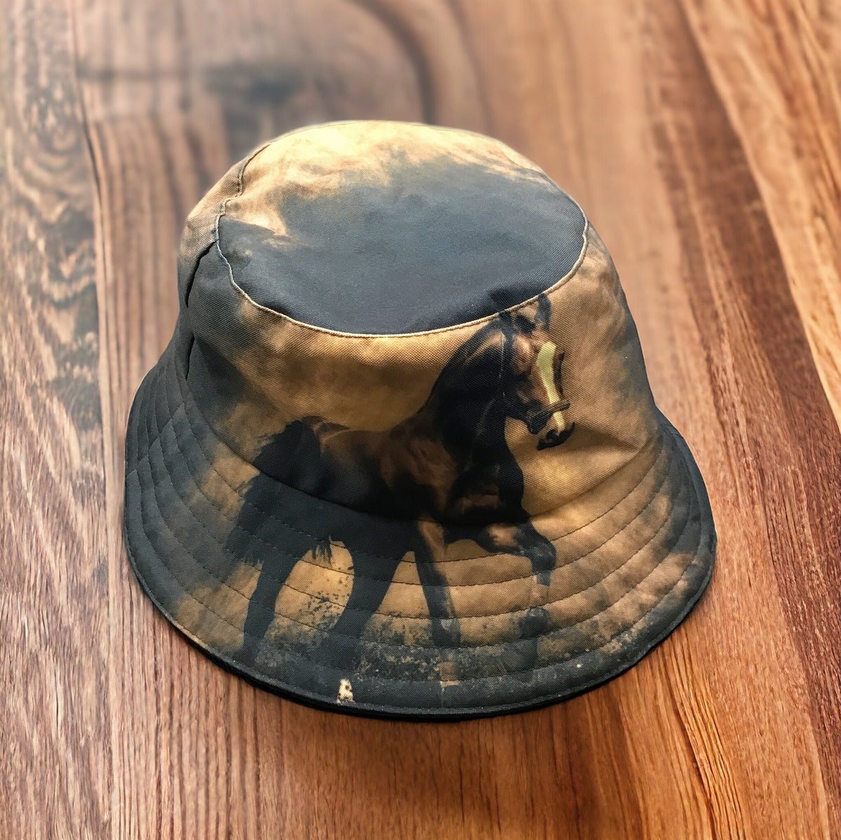 Black and Brown Horse Native Style Bucket Hat