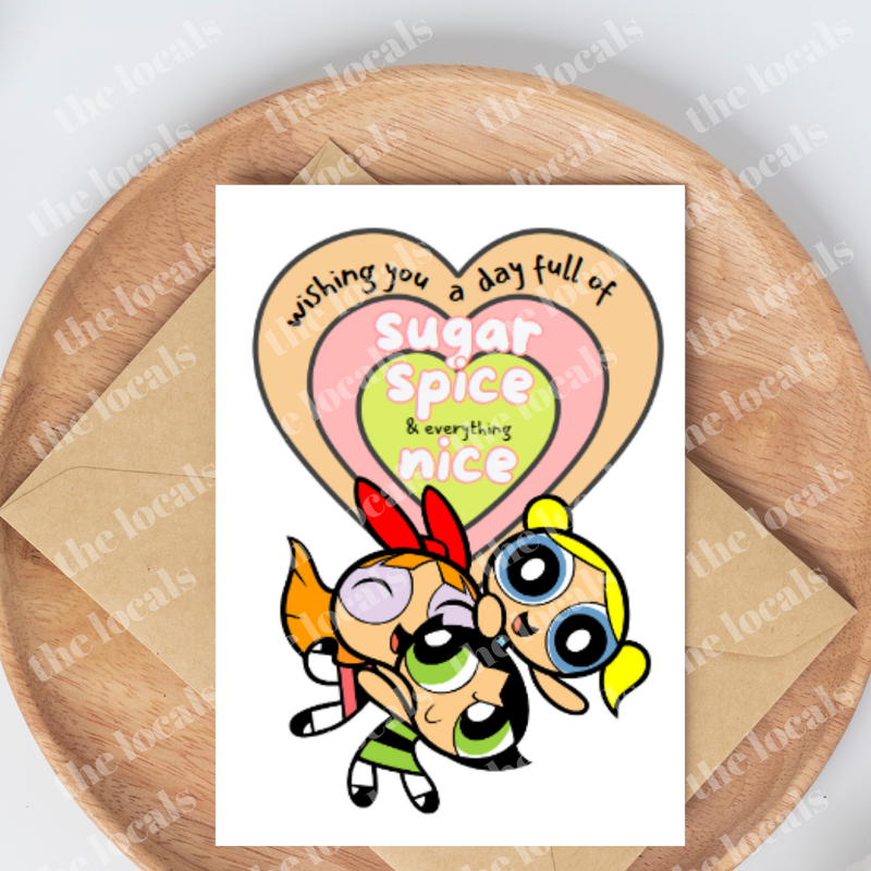 Powerpuff Girls Greeting Card-1