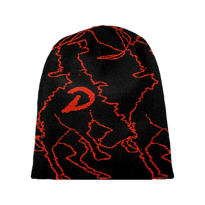 D.O.P.E. 'Brin' Beanie - Black/Red-1