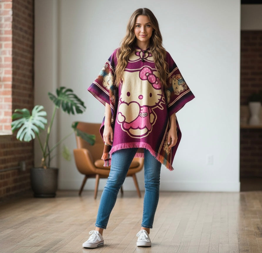 Characters Wool Poncho-1