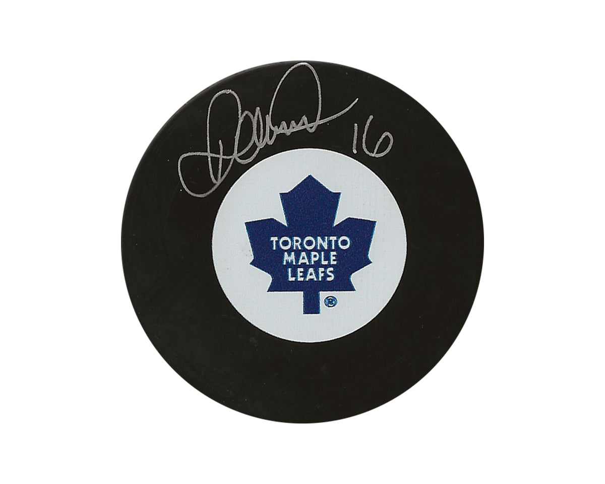 Palet de hockey Darcy Tucker autographié des Maple Leafs de Toronto - modèle dédicace