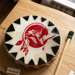 Hummingbird with flower 8” Hand Drum-2