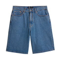 Vans 'Check-5 Baggy Denim' Shorts - Stone Washed Blue (Brown Patch)-1