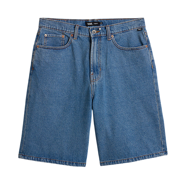 Vans 'Check-5 Baggy Denim' Shorts - Stone Washed Blue (Brown Patch)-1