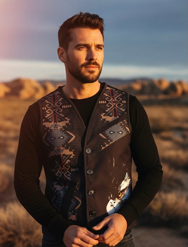 Eagle Native Vest(Black)-2