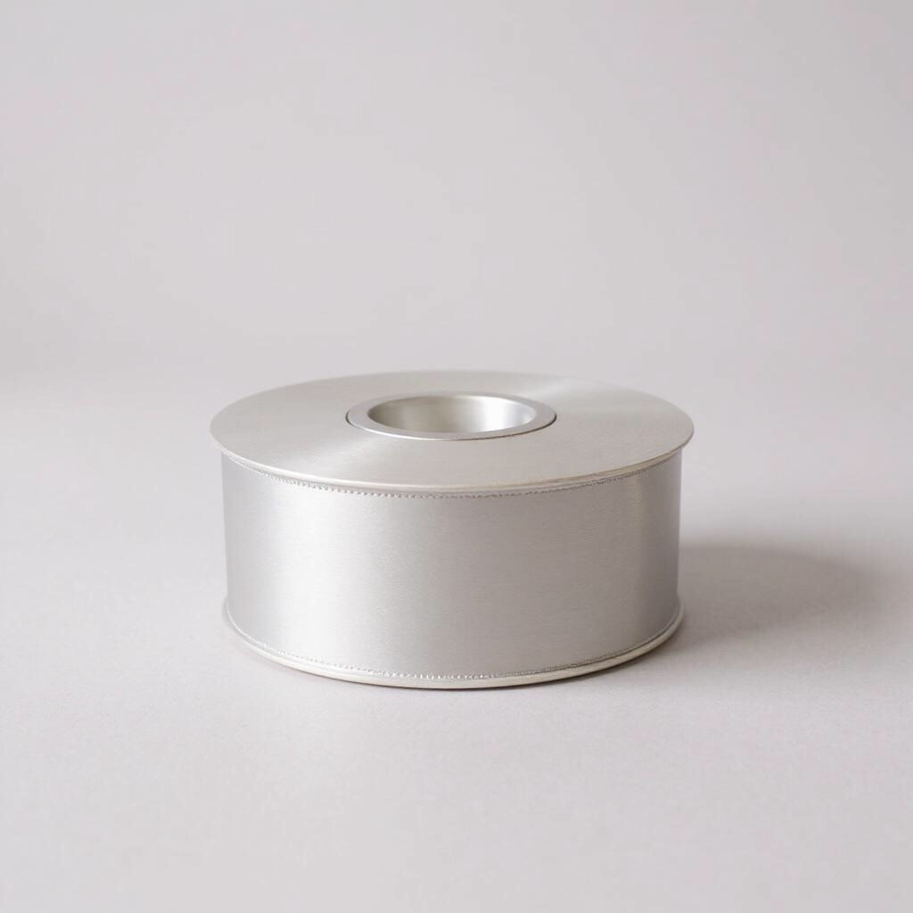 Satin Ribbon Double Face-white #000- 3.8 cm Wide-1