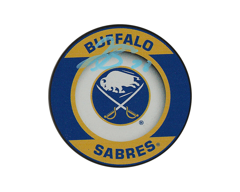 Palet souvenir rétro des Sabres de Buffalo, autographié par Jacob Bryson-1