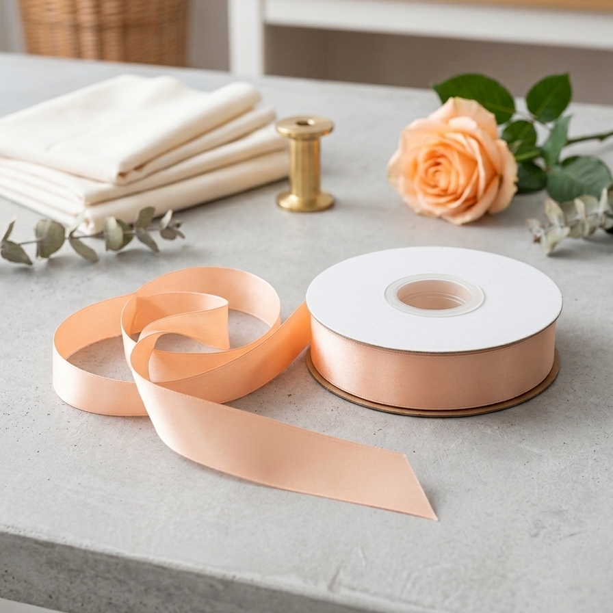 30 Meter Double Face Rose gold #714 Ribbon Roll-1