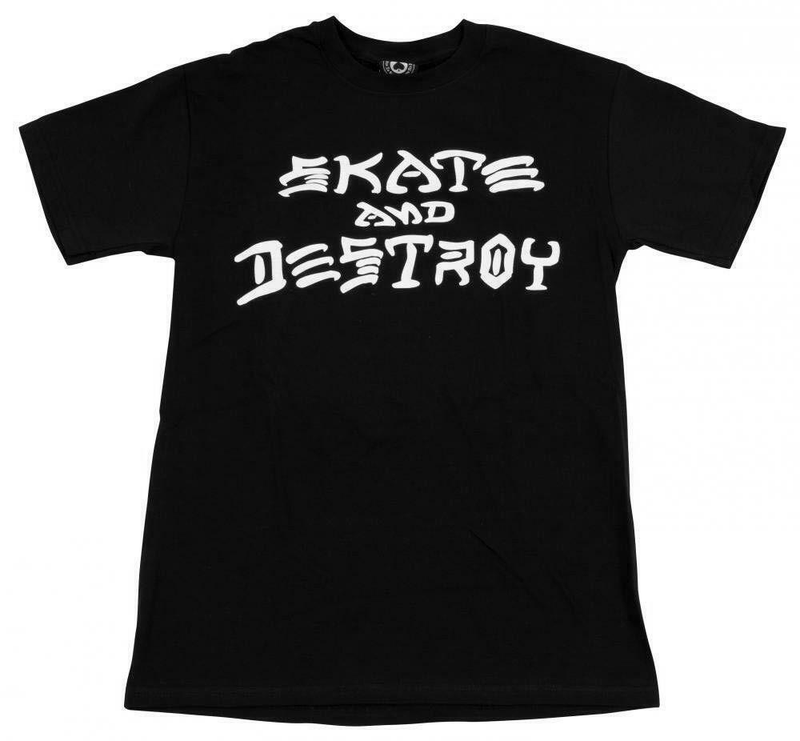 Thrasher 'Skate And Destroy' Tee - Black-1