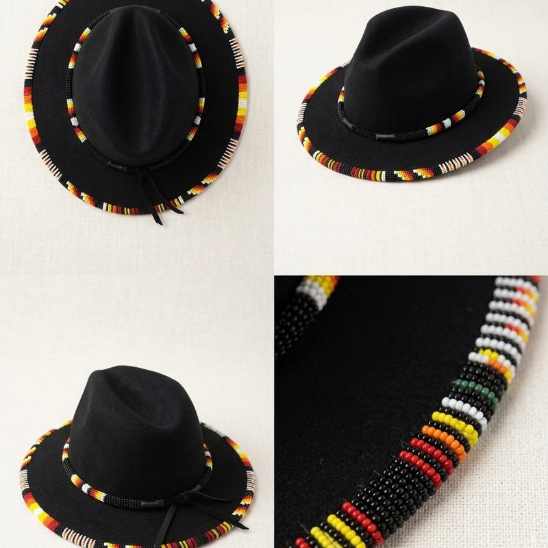 Size-61 Handmade Beaded Hat-5