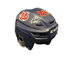 Dylan Cozens Autographed Lethbridge Hurricanes Navy Blue CCM Replica Helmet-1