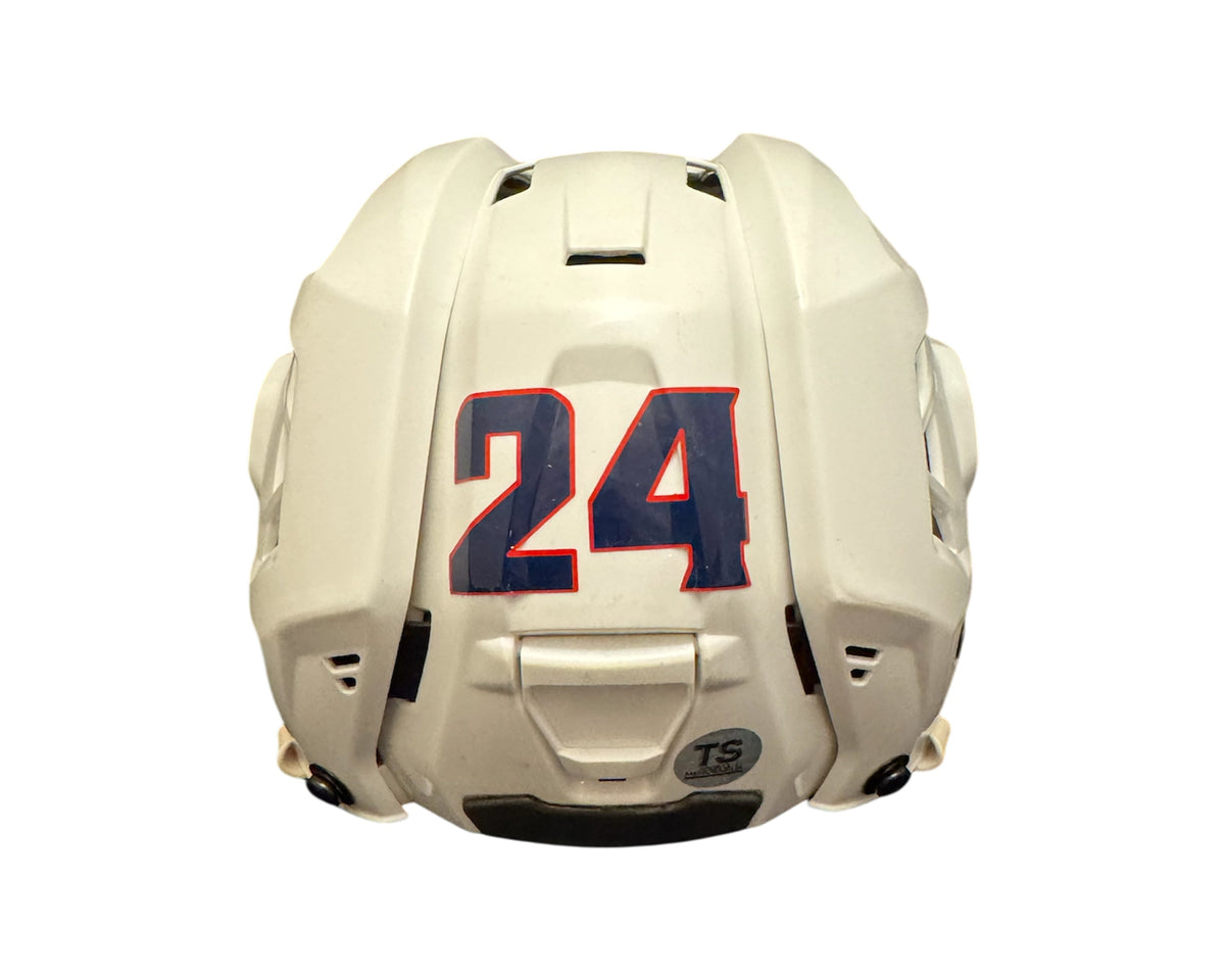Dylan Cozens Autographed Lethbridge Hurricanes White CCM Replica Helmet-3