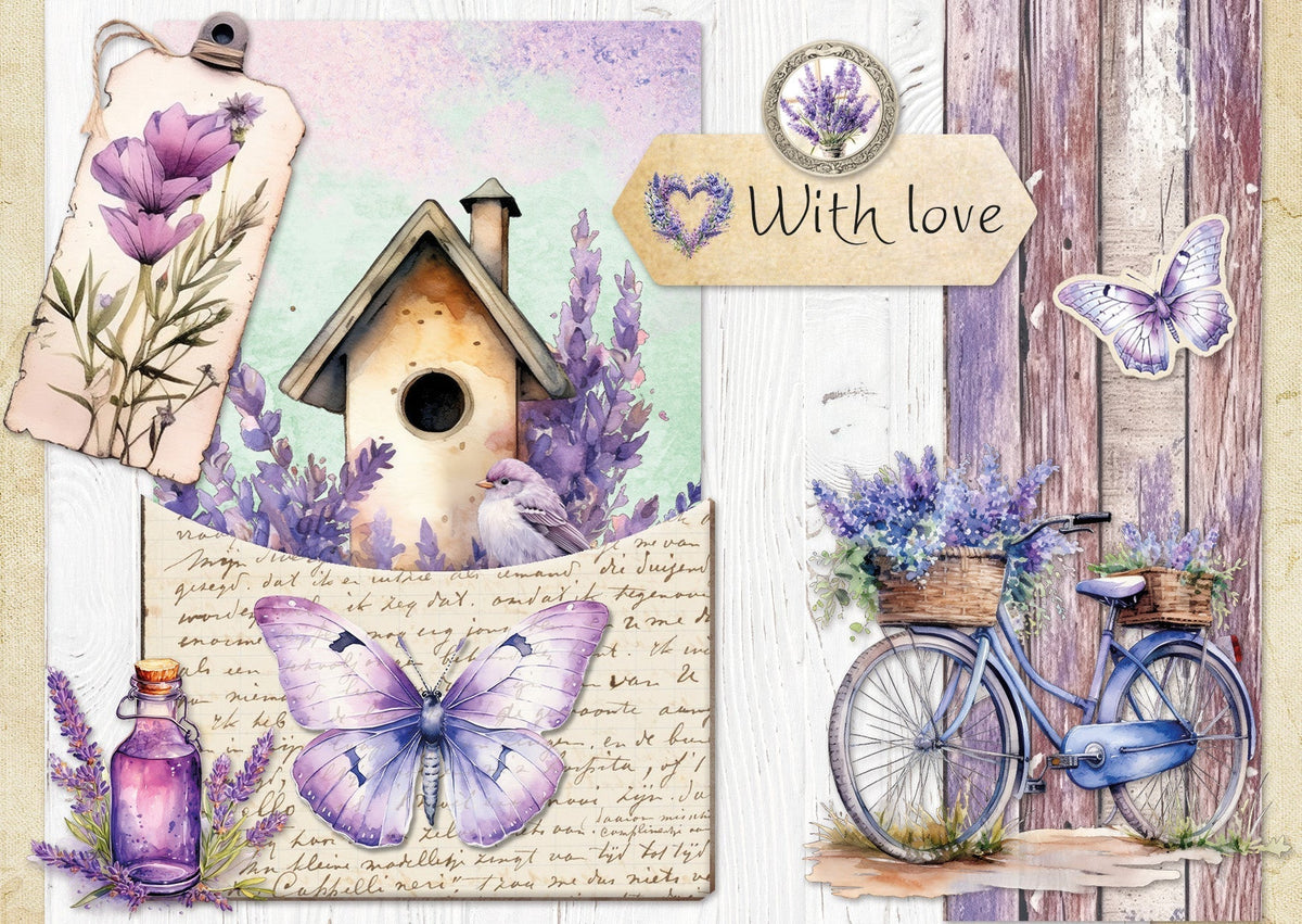 SL Die-Cut Paper Pad Lavender Season Essentials 32 SH-2