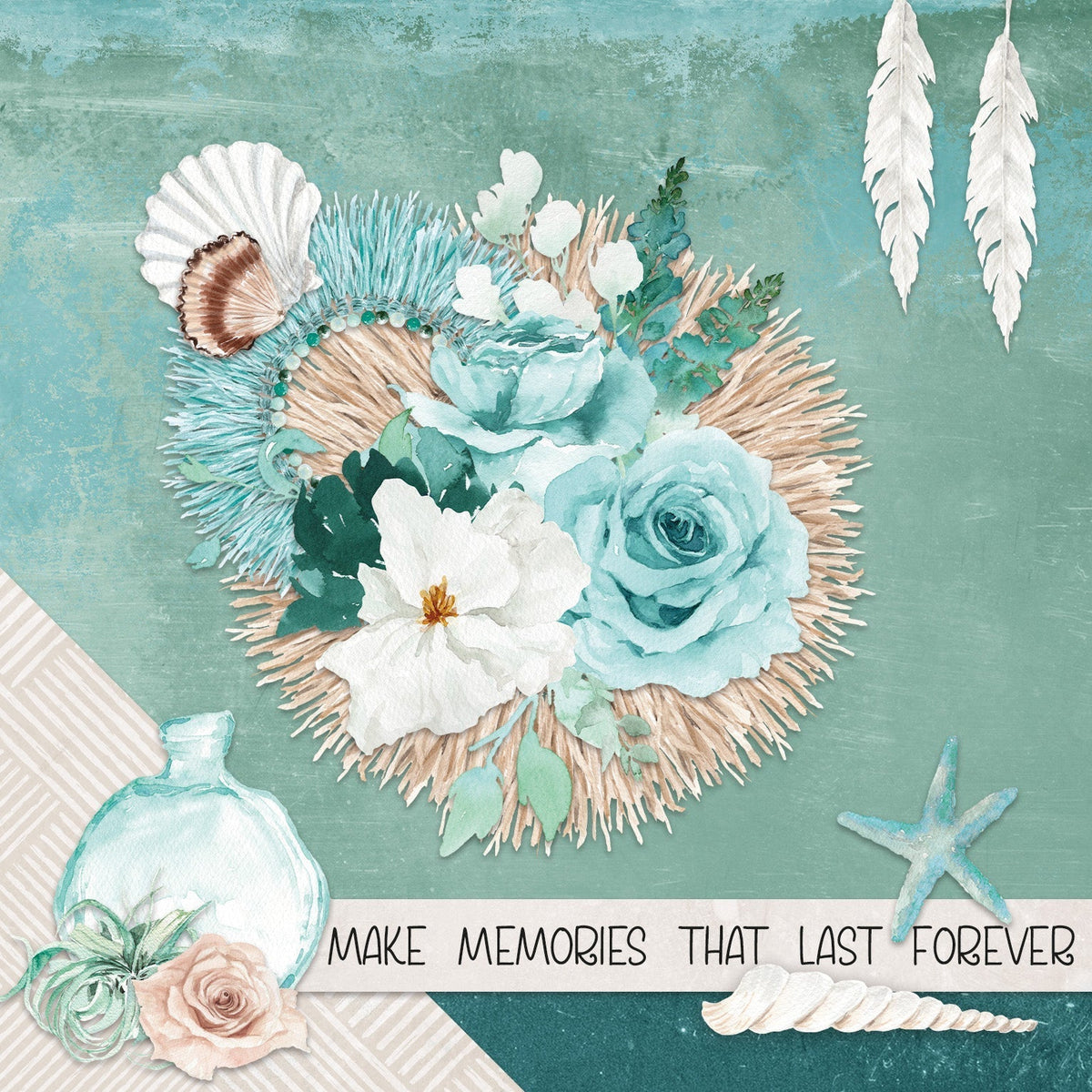 SL Die-Cut Paper Pad Ocean Boho Essentials 32 SH-2