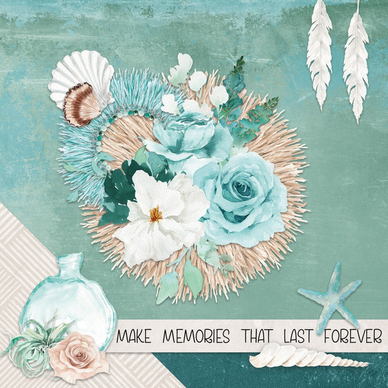 SL Die-Cut Paper Pad Ocean Boho Essentials 32 SH-2
