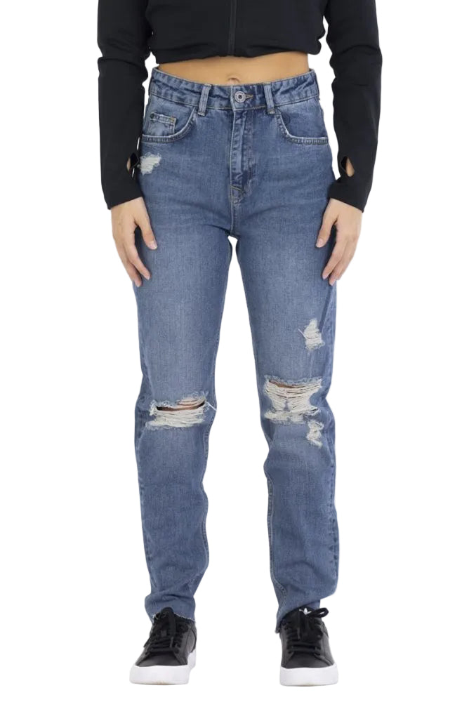 Dorée Design 'Boyfriend' Skinny Fit Jeans - Dark Blue-1