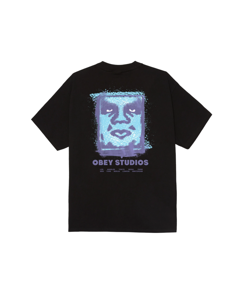 Obey 'Chalky Icon' Tee - Black-1