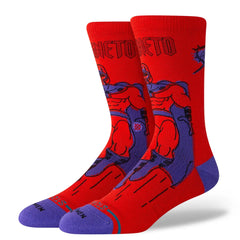 Stance x Marvel 'Magneto' Crew Socks - Red-1