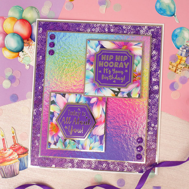 Duo Design Paper Pads - Iridescent Rainbow & Sparkling Sequins-10