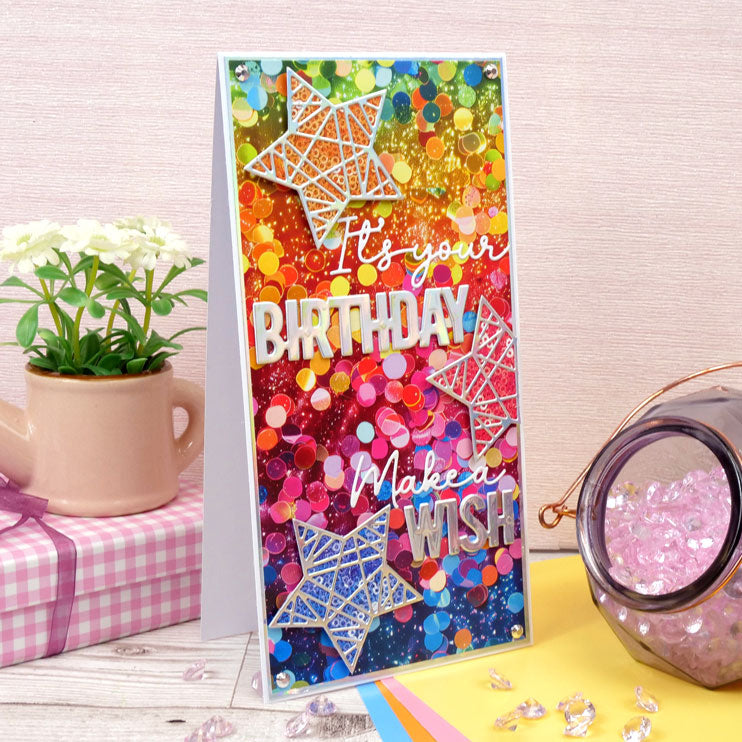 Duo Design Paper Pads - Iridescent Rainbow & Sparkling Sequins-14