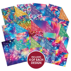 Duo Design Paper Pads - Iridescent Rainbow & Sparkling Sequins-2