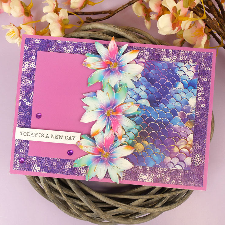Duo Design Paper Pads - Iridescent Rainbow & Sparkling Sequins-3