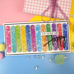 Duo Design Paper Pads - Iridescent Rainbow & Sparkling Sequins-4