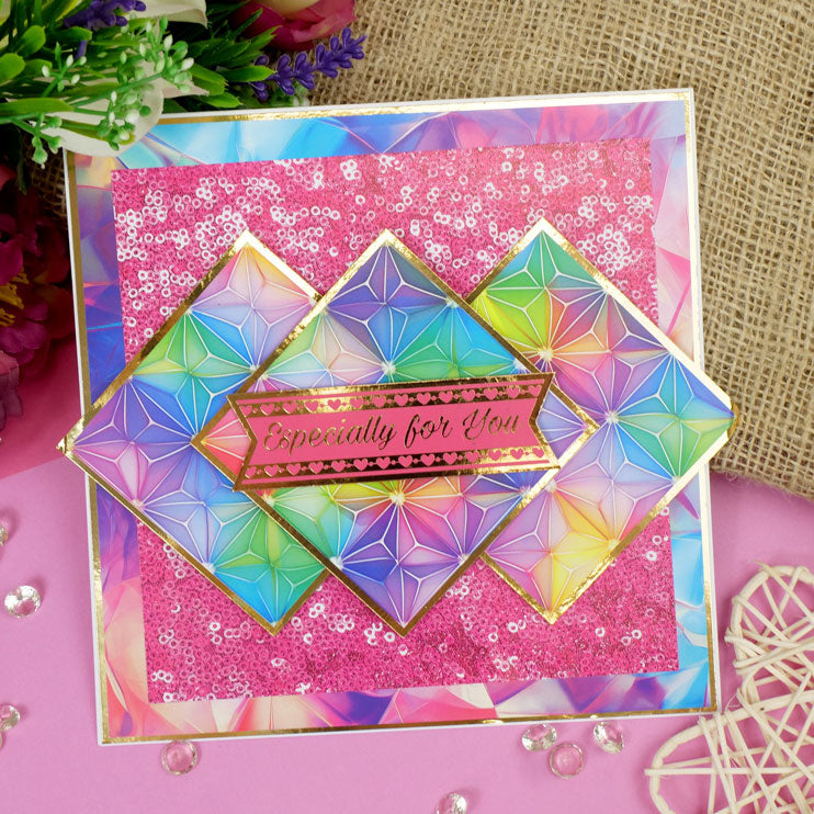 Duo Design Paper Pads - Iridescent Rainbow & Sparkling Sequins-7