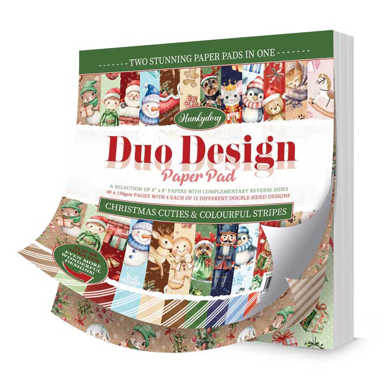 Duo Design Paper Pads - Christmas Cuties & Colourful Stripes-1