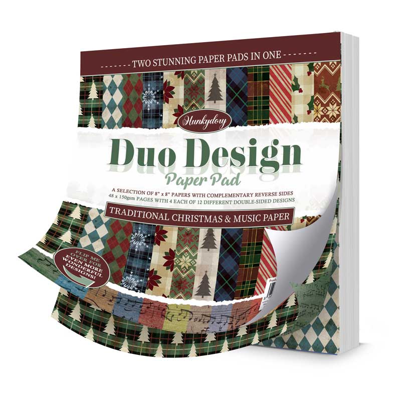 Duo Design Paper Pads - Traditional Christmas & Music Paper-1