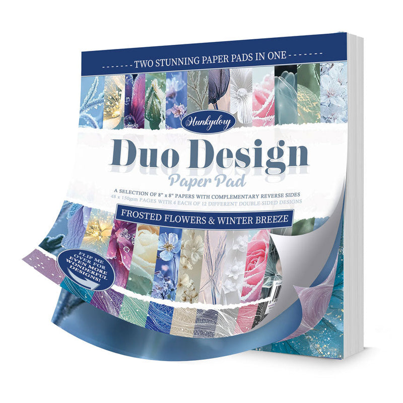 Duo Design Paper Pads - Frosted Flowers & Winter Breeze-1