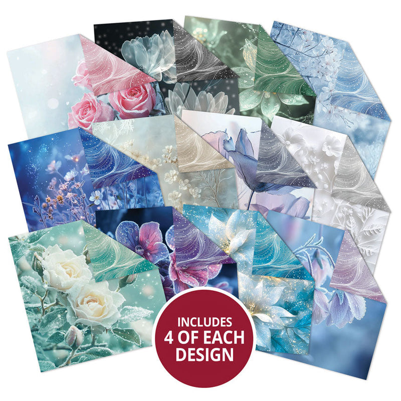 Duo Design Paper Pads - Frosted Flowers & Winter Breeze-2